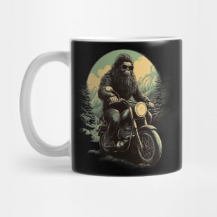 Bigfoot Riding Motorcycle Bike Rider Mug